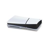 Hesupy Pellicola protettiva adesiva per console PS5 Slim, in fibra di carbonio, pellicola protettiva per PS5-Slim Disc e accessori per console di gioco edizione digitale (fibra di carbonio nero)