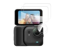 Hesupy Set di 2 pellicole protettive per schermo Insta360 GO Ultra, in vetro temperato, trasparente, anti-bolle, con lenti HD, idrogel, anti-polvere e antigraffio, per fotocamera GO Ultra