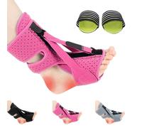 HESUSUSI Fascite Plantare Notturna 3 Correas Soporte Ajustables Férula Pie Tobillera Con Arqueado Para Tendinitis De Aquiles, Caída Del Pie, Problemas En El Talón Del Tobillo (Rosa)