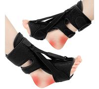 HESUSUSI Fascite Plantare Notturna 3 Correas Soporte Ajustables Férula Pie Tobillera Con Arqueado Para Tendinitis De Aquiles, Caída Del Pie, Problemas En El Talón Del Tobillo (Nero)