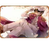 Hetalia: Axis Powers, Giappone (Hetalia) Poster a tema anime, decorazione artistica da parete in metallo, stile retrò, 20,3 x 30,5 cm