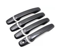 HETEVSCCK Per Ford Per Explorer 2011-2019 Copri Maniglia Porta In Stile Fibra Di Carbonio Cromato, Adesivo Decorativo In ABS(Carbon No Hole)