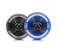 HETEVSCCK Per Hummer SUV H4 Headlamp 6000K 32V 7 Pollici High Power Headlight 250W 30000LM LED Round Headlight Blue DRL (2 Pcs)