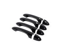 HETEVSCCK Per Jeep Per Compass 2017 2018 2019 2020 2021 Porta Auto Garb Maniglia Decorazione Copertura Trim Sticker Decal Accessori ABS Modello Fibra Carbonio (Black)