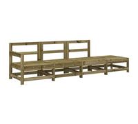 HETFTJN 4-TLG. Sala da giardino in legno di pino 62 × 66 × 70,5 cm, modulare, balcone