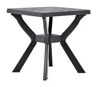 HETFTJN 70 x 70 cm, colore antracite, resistente alle intemperie, in plastica resistente, salvaspazio, come tavolo da terrazza e balcone, design moderno, robusto e leggero per balcone, giardino