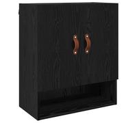 HETFTJN Armadietto a Muro 60x31x70 cm Mobile Sospeso Rovere Nero