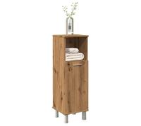 HETFTJN Armadietto Bagno Salvaspazio in Legno Multistrato 30x30x95 cm con Anta, Rovere Artigianale, Mobile Stretto Alto per Organizzazione Cucina Ingresso Lavanderia