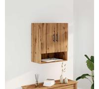 HETFTJN Armadietto Pensile a Muro Rovere Artigianale 60x31x70 cm Truciolato Legno Multistrato per Cucina Bagno Salvataggio Spazio