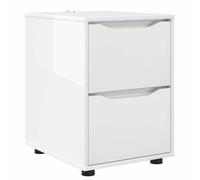 HETFTJN Armadio bianco lucido 40 x 48 x 57 cm, design moderno con 2 cassetti generosi, robusto e durevole, per camera da letto, soggiorno, corridoio, ufficio e balcone