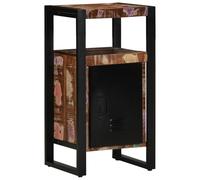 HETFTJN Armadio da Bagno in Legno Riciclato Salvaspazio 40x35x75 cm Multicolore con Scaffale Aperto, Design Rustico per Piccoli Spazi