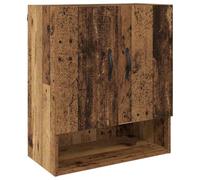 HETFTJN Armadio da parete in legno antico 60 x 31 x 70 cm, in legno con 3 scomparti, design moderno, robusto e durevole, per soggiorno, corridoio, camera da letto, ufficio, balcone
