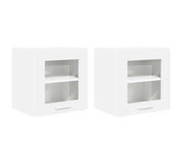 HETFTJN Armadio Pensile da Cucina Set di 2 Mobiletti Sospesi Bianco