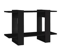 HETFTJN Book Shelf Comodino Mobiletto Multiuso Porta Cd A Colonna - Libreria/Divisorio Nero 80x30x51 cm per Salotto Cucina Camera Da Letto Ufficio