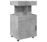 HETFTJN Carrello Bar Portavivande Grigio Cemento 50x41x89 cm