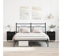 HETFTJN Comodini Camera da Letto Moderni Nero Opaco 40x35x50 cm Legno Ingegnerizzato 2 Pezzi Minimalisti con Cassetti Spaziosi per Arredamento Camera da Letto