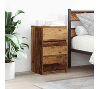 HETFTJN Comodino Camera da Letto con 3 Cassetti, Legno Antico, Piccolo e Stretto 39x35x65 cm, Mobiletto Salvaspazio per Camera da Letto, Tavolino Laterale Moderno con Ampio Spazio Portaoggetti