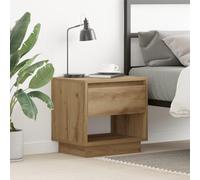 HETFTJN Comodino Camera da Letto Rovere Ingegnerizzato 45x34x46 cm Comodino Moderno Piccolo con Cassetto Mobiletto Laterale Salvaspazio per Camera da Letto