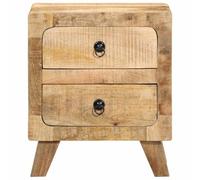 HETFTJN Comodino Moderno Comodini Camera da Letto Moderni Comodino Camera da Letto Moderno Mobile Camera da Letto Salvaspazio - Comodini 2pz 40x32x46 cm in Legno Massello di Mango Grezzo per Ingresso
