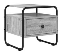 HETFTJN Comodino Moderno con Cassetto Grigio Sonoma 40x39.5x40 cm