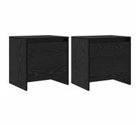 HETFTJN Comodino nero effetto rovere, 45 x 34 x 44,5 cm, in robusto materiale in legno, design moderno, comodino piccolo, con spazio per letto, comodino, camera da letto