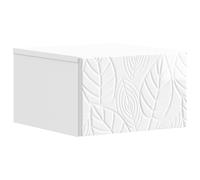 HETFTJN Comodino Sospeso da Parete Bianco Lucido 34,5x33x20 cm