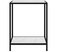 HETFTJN Consolle Cucina Consolle Ingresso Moderno Tavolino Salotto Moderno Console Ingresso - Tavolo Consolle Bianco 60x35x75 cm in Vetro Temperato per Soggiorno Ingresso Disimpegno Ufficio