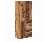 HETFTJN Credenza 2 pz Legno Ingegnerizzato 69,5x34x180 cm | Mobile alto componibile in 2 pezzi con vetrina e cassetti, ideale per organizzare al meglio soggiorno e sala da pranzo.