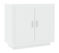 HETFTJN Credenza bianca, 80 x 40 x 75 cm, materiale in legno, design moderno, con 2 ante, spazio per il bagno, il corridoio, la cucina, il soggiorno