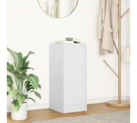 HETFTJN Credenza Bianca Mobile Cucina Salvaspazio Multiuso, Armadietto per Cucina Soggiorno Bagno in Legno Multistrato 29.5x34x76 cm con Anta Regolabile e Ampio Spazio Archiviazione