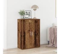 HETFTJN Credenza Cucina in Legno Vecchio 60x31x84 cm Mobile Dispensa con 3 Ripiani e 2 Ante Madia Soggiorno per Sala da Pranzo Rustico