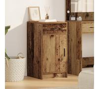 HETFTJN Credenza Cucina in Legno Vecchio Salvaspazio 40x41x75 cm con Cassetto e Anta, Mobile per Soggiorno o Sala da Pranzo Rustico