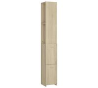 HETFTJN Credenza Cucina Salvaspazio Mobile Ingresso Mobiletti Cucina Mobile Soggiorno - Armadietto Bagno Rovere Sonoma 25x26,5x170 cm Legno Multistrato per Camera Degli Ospiti Servizi Igienici Bagno