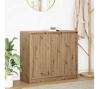 HETFTJN Credenza in Legno Multistrato Rovere Artigianale 85x34x76 cm con 3 Ante e 3 Ripiani, Ampio Spazio Archiviazione Multiuso per Cucina Soggiorno Bagno