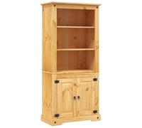 HETFTJN Credenza in stile messico, in pino massiccio, armadietto da cucina rustico con 3 ripiani e armadio, vetrina per soggiorno e sala da pranzo, stile rustico, marrone, 80 x 40 x 170 cm