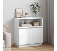 HETFTJN Credenza Moderna con Luce LED Bianca per Cucina e Soggiorno, Mobile in Legno MDF Opaco Dimensioni 71x34,5x75 cm, Design Elegante con Spazio di Archiviazione e Illuminazione Regolabile