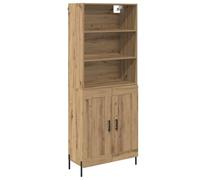 HETFTJN Credenza moderna in rovere Artisan, altezza 180 cm, elegante credenza in legno con 2 ante, armadietto robusto per soggiorno e sala da pranzo, 69,5 x 32,5 x 180 cm