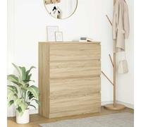 HETFTJN Credenza Multiuso per Cucina e Soggiorno in Legno Multistrato Rovere Sonoma 80x35x99 cm con Ampio Spazio Archiviazione Design Minimalista