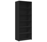 HETFTJN Credenza Nera 70x41x185 cm Mobile Armadio in Legno Multistrato | Design minimalista e capiente per soggiorno e corridoio, con superficie liscia facile da pulire e fissaggio a parete.