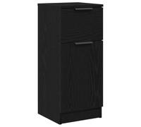 HETFTJN Credenza Rovere Nero 30 x 30 x 70 cm Mobile Buffet | Mobiletto salvaspazio rettangolare con cassetto e anta per organizzare al meglio il soggiorno o la sala da pranzo.