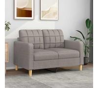 HETFTJN Divano 2 Posti Tortora, 138 x 77 cm, moderno, in tessuto robusto e struttura in metallo, comoda panca per balcone, camera da letto
