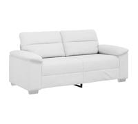 HETFTJN Divano a 2 posti, bianco, 180 x 81 x 84 cm, in ecopelle, con ampi braccioli e robusto telaio in legno e metallo, per soggiorno, ufficio e camera degli ospiti, moderno, imbottito