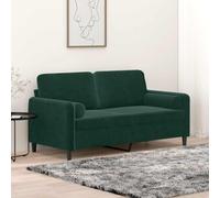 HETFTJN Divano a 2 posti in velluto verde scuro 158 x 77 x 80 cm con cuscino decorativo dal design moderno, robusto telaio in metallo, rivestimenti rimovibili per soggiorno, camera da letto, ufficio e