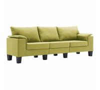 HETFTJN Divano a 3 posti in tessuto verde moderno, divano a tre posti con gambe in metallo nero, per soggiorno e ufficio, elegante divano in tessuto dal design minimalista per piccoli spazi