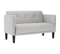 HETFTJN Divano a due posti, colore grigio nuvola, larghezza seduta 111 cm, divano imbottito con rivestimento in tessuto, divano compatto a 2 posti con braccioli in compensato e anima a molle, per