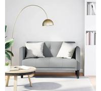 HETFTJN Divano a due posti, grigio chiaro, 124 x 67 x 74,5 cm, rivestimento in tessuto, anima in compensato, morbido, design moderno, soggiorno, camera dei ragazzi e ufficio