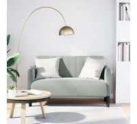 HETFTJN Divano a due posti, grigio chiaro, 124 x 68 x 74 cm, rivestimento in velluto, anima in schiuma, struttura in compensato, design moderno, robusto e durevole, per soggiorno, piccoli spazi