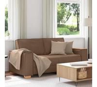 HETFTJN Divano a due posti, marrone, 180 x 78 x 84 cm, rivestimento in tessuto 100% poliestere, struttura in legno e metallo, comodo divano letto per Living Room, ufficio e camera degli ospiti con