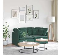 HETFTJN Divano angolare modulare in velluto verde scuro, 200 x 100 x 64 cm, comodo divano lounge con struttura in metallo, piccolo divano letto salvaspazio per Living Room, camera dei ragazzi, balcone