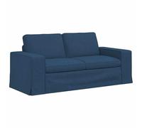 HETFTJN Divano blu 182 x 80 x 82 cm, rivestimento in tessuto moderno a due posti, piccolo divano con struttura in metallo, design ergonomico per soggiorno, camera da letto, corridoio